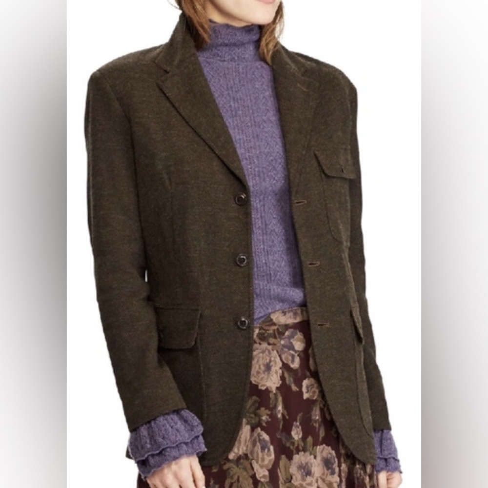 Polo Ralph Lauren Wool Herringbone Blazer Jacket